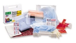 Bloodborne Pathogen Personal Protection Kit Our 13-piece personal protection bloodborne pathogen kit is designed to guard persons attending to the injured or ill. (Many companies specifically require this kind of protection.) 213-U