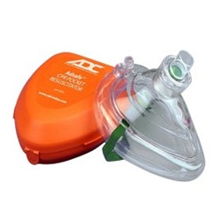 Adsafe CPR Pocket Resuscitator CPR Barrier Mask in hard case. CPR barriers help prevent disease transmission while performing mouth to mouth ventilations. CPR barriers from ADC. 4053