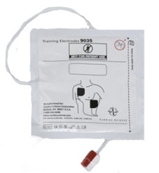 Cardiac Science AED Adult Training Defibrillation Pads (one pair) intended for use with Cardiac Science AED training device to simulate a rescue scenario. No shock delivered. 9035-005