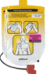 Defibtech Adult AED Training Pads- Defibtech Lifeline and Reviver training pad package includes one set of adult training pads and a connector wire assembly in a sealed pouch. DDP-101TR