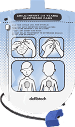 Defibtech Lifeline AED Pediatric Electrode Pads, DDP-200P