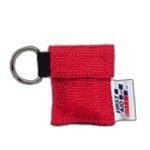 CPR Rescue Breather ™ faceshield in nylon pouch on key chain. Perform CPR and artificial resuscitation without the risk of ingesting harmful bacteria. J-5095