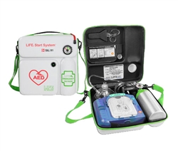 LIFE Start System, The LIFE StartSystem from Life Corporation is emergency oxygen in a soft case that is compatible with the Philips Onsite AED. Now you can carry your Philips Heartstart Onsite AED and emergency oxygen all in one case. LIFE-02-LSS