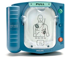 Philips Onsite Automated External Defibrillator AED HS1. The Philips HeartStart Onsite HS1 AED is a great defibrillator for offices, schools and public access placements. Philips is a leader in AED's. M5066A