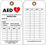 AED Inspection Tags, 5 Pack- AED Inspection Tags allow you to quickly identify when Automated External Defibrillator equipment was last tested. Record your AED inspections on our AED inspection tags.