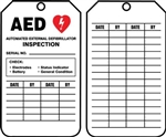 AED Inspection Tags, 5 Pack- AED Inspection Tags allow you to quickly identify when Automated External Defibrillator equipment was last tested. Record your AED inspections on our AED inspection tags.