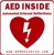 Our AED Inside sticker is a great option when AED's are placed inside doors or rooms. AED stickers and signs allow rescuers to quickly and easily identify the location of the AED within a building or area. AED sticker measures 5" x 5". NWHS111090